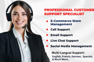 provide a customer support via call, email and live chat