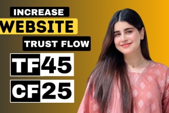 increase trust flow tf 45 plus high authority dofollow seo backlinks