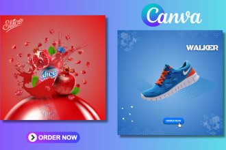 design social media poster, cover and product banners with canva
