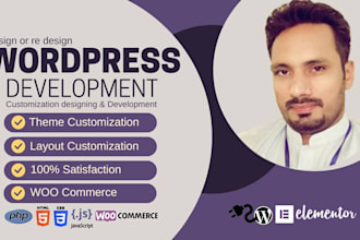 do fix landing page,  complete custom website, wordpress fix