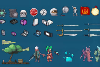 create pixel art for game assets