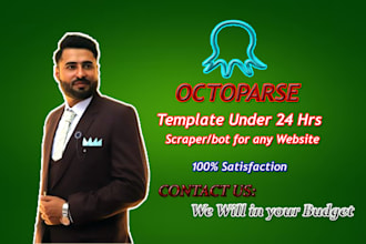 web scraping of any website using octoparse in 24 hours