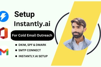 setup instantly ai for cold email outreach and dns setup