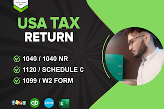 do US tax return preparation, 1040, 1065, 1120, itin registration