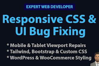 fix responsive css bugs, mobile layout, and styling issues fast