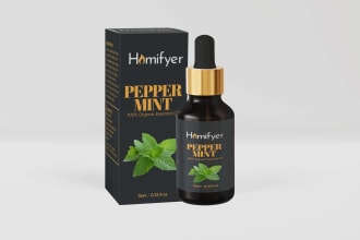 design serum cosmetic, beard, hair oil label within 24 hours