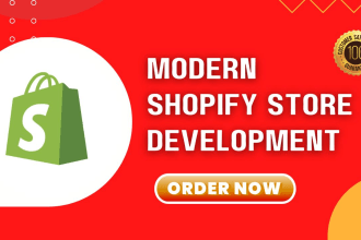 build a modern shopify design, shopify store or shopify website