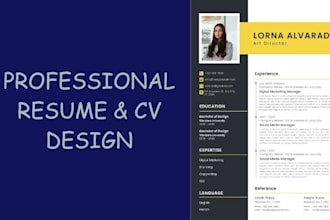 make a professional resume design, letter pad, cover letter