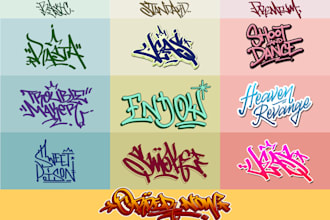 create handstyle graffiti tag original your name