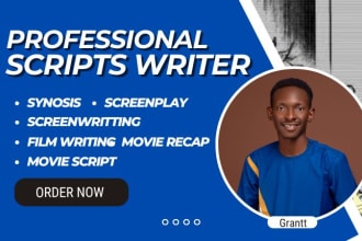 write movie script truecrime script youtube script comic script tiktok script