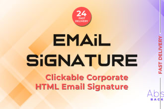 create email signature HTML, clickable HTML email signature