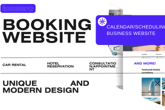 build a reservation booking rental appointment website for your business