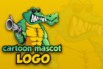 create a cartoon mascot highly business logo design