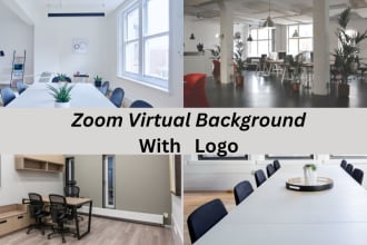 design zoom virtual background with your logo