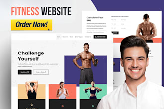 design a personal trainer, fitness trainer, coach, yoga, gym fitness website