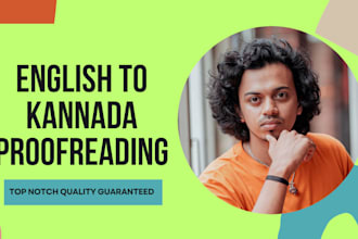 do english to kannada proofreading