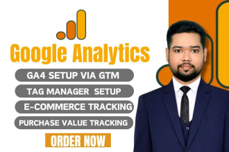 setup google analytics 4 via GTM for PPC ads and ecommerce conversion tracking