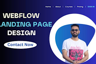 do landing page or webflow landing or responsive webflow website or squeeze page