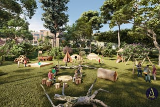 design a garden, backyard, landscape with realistic 3d renderings