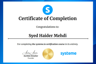 be your certified systeme io, landing page and sales funnel expert