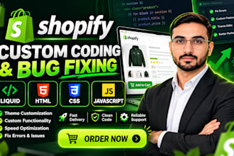 fix shopify theme bugs and custom liquid coding issues