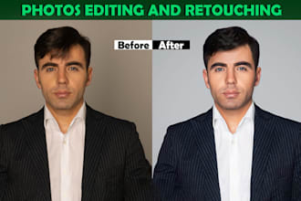 do photo retouching, wrinkle removal, fly hair clean and natural beauty retouch