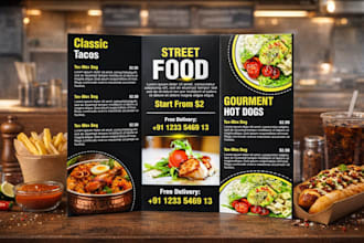 do restaurant menu design, restaurant food menu, hotel banner, social media ads