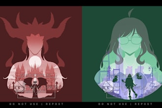 create custom silhouette character designs for your project