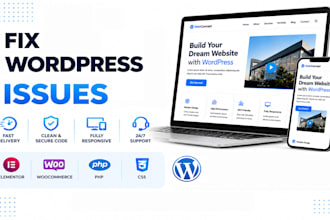 fix wordpress issues, bugs, woocommerce, fix website errors