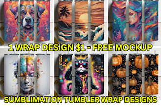 do quick sublimation tumbler wrap designs