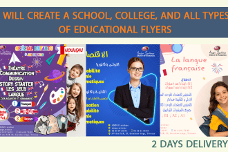 design a school and all types of educational flyers