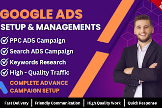 setup manage and optimized google ads ppc ads campaign