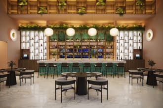 design an elegant and functional bar for your restaurant