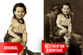do realistic photo restoration and manipulation