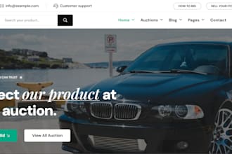 design or build a home or car auction wordpress website