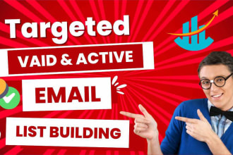 provide niche targeted vaild and active email list building
