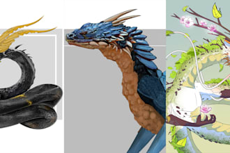dragons for you in my style