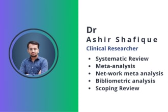 do systematic review and metaanalysis or network meta analysis or scoping review