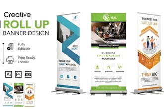 design roll up banner, retractable banner, pull up or x banner signage