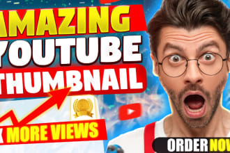 design attractive clickbait youtube thumbnail in 3hr