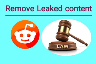 report the leaked and take down infringing content of reddit under dmca
