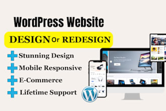 design, redesign, build, rebuild, fix, clone, edit or revamp wordpress website