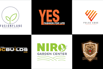 do website logo, brand identity with full branding kit