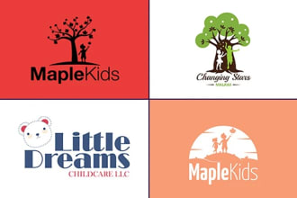 do baby store daycare or childcare logo design for you