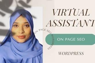 be your virtual assistant for wordpress on page SEO