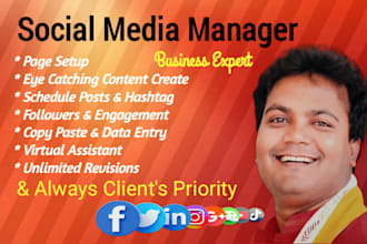 be your social media manager or virtual assistant