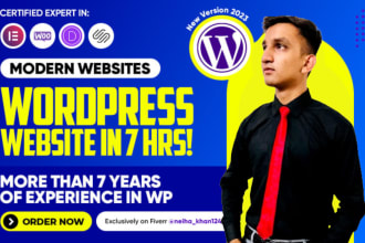 design, redesign, build, rebuild, clone, edit, fix or revamp wordpress website