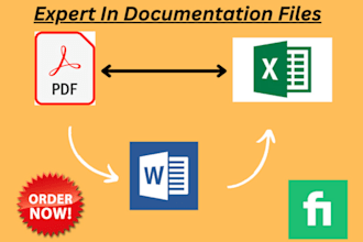 improve, correct, convert PDF, word, excel error document