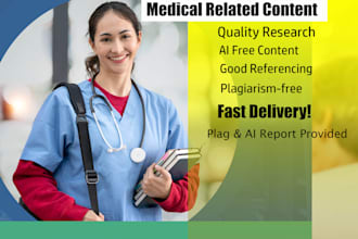 do nursing and medical related research and summary