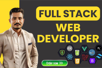 be your full stack web developer in react js, HTML, CSS,